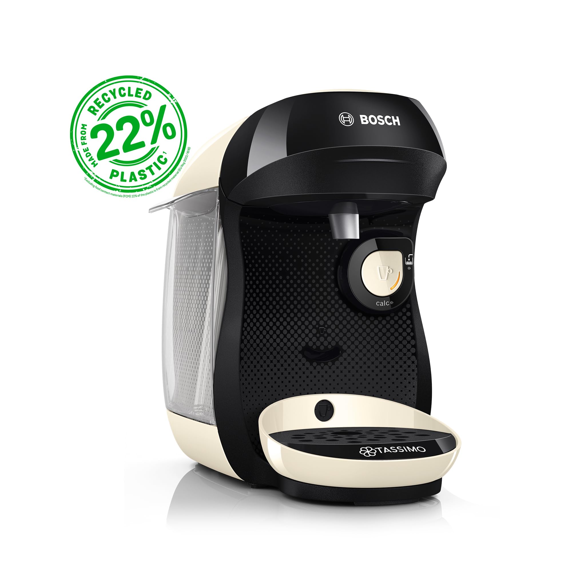 Cafetière Tassimo Happy TAS107E Crème – +70 Boissons, OneTouch