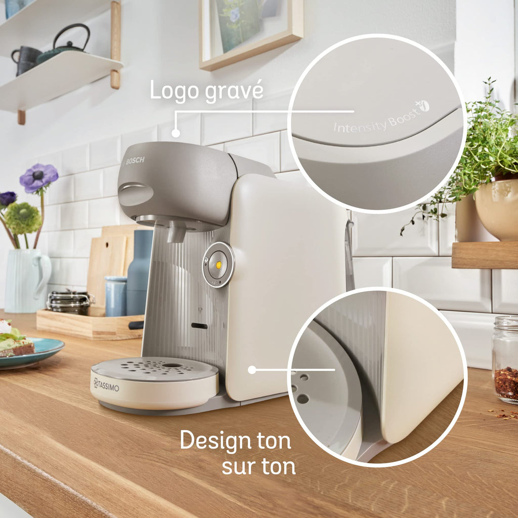 Cafetière Tassimo Finesse TAS16B3 Crème – +70 Boissons, IntensityBoost