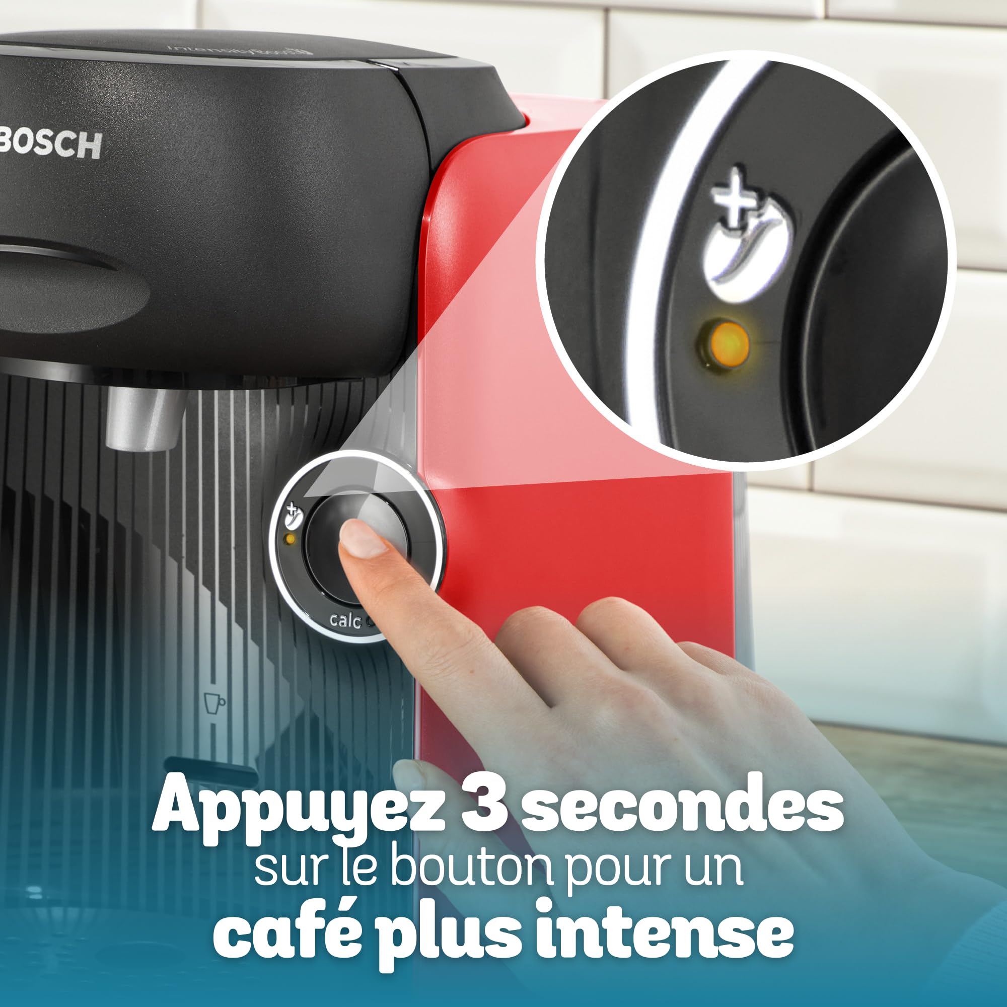 Cafetière Tassimo Finesse TAS163E Rouge – +70 Boissons, IntensityBoost