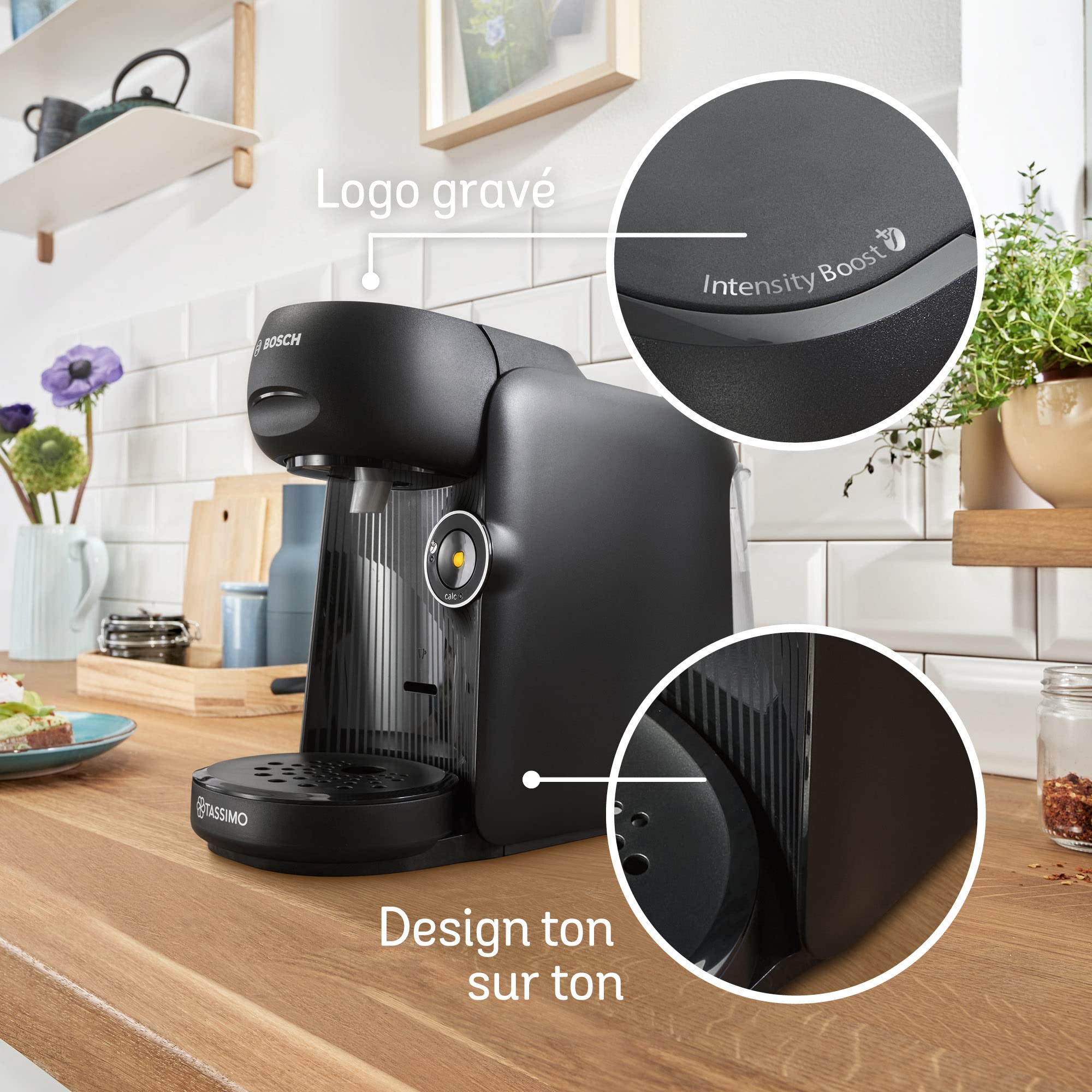 Cafetière Tassimo Finesse TAS16B2 Noir – +70 Boissons, IntensityBoost