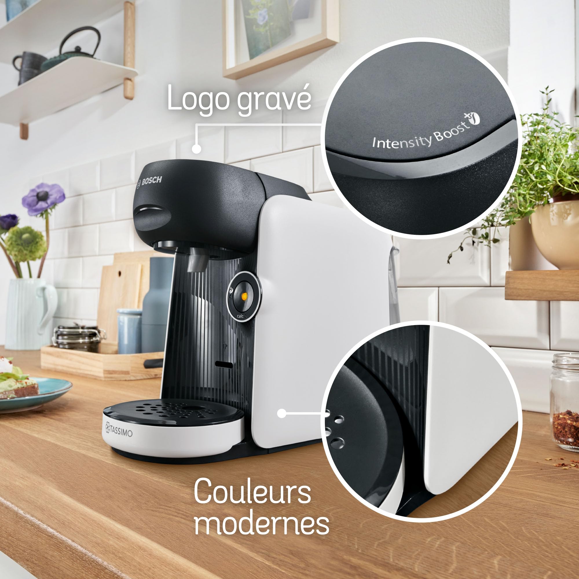 Cafetière Tassimo Finesse TAS163E Blanc – +70 Boissons, Intellibrew