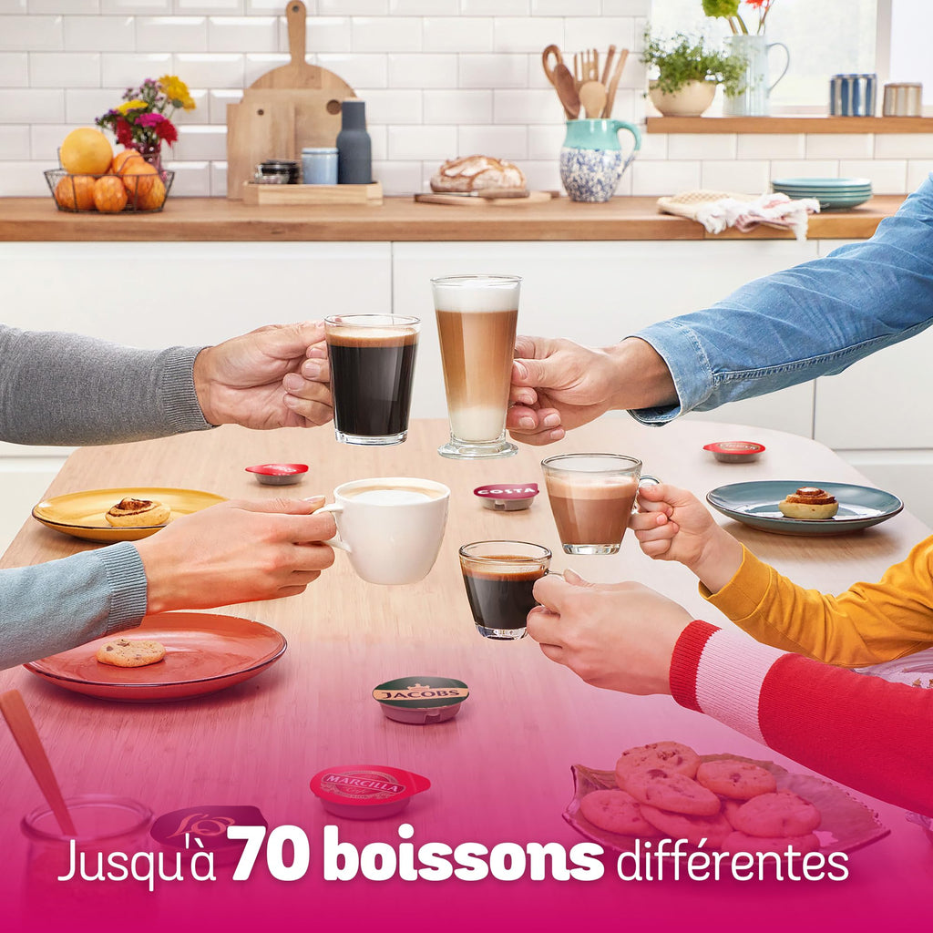 Cafetière Tassimo Happy TAS107E Crème – +70 Boissons, OneTouch