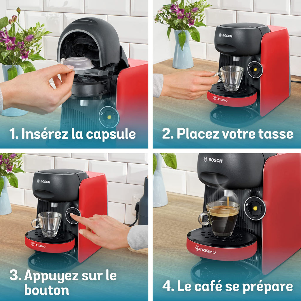 Cafetière Tassimo Finesse TAS16B3 Rouge Intense – IntensityBoost