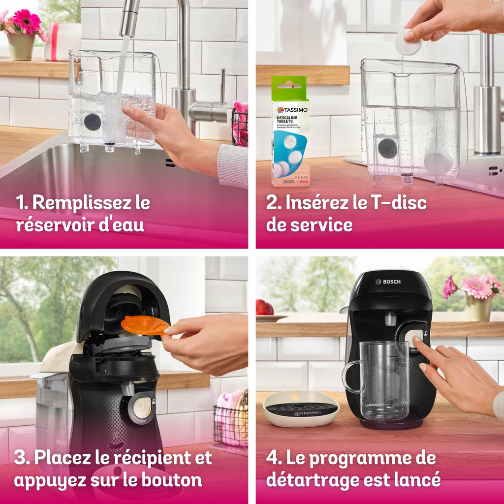 Cafetière Tassimo Happy TAS107E Crème – +70 Boissons, OneTouch