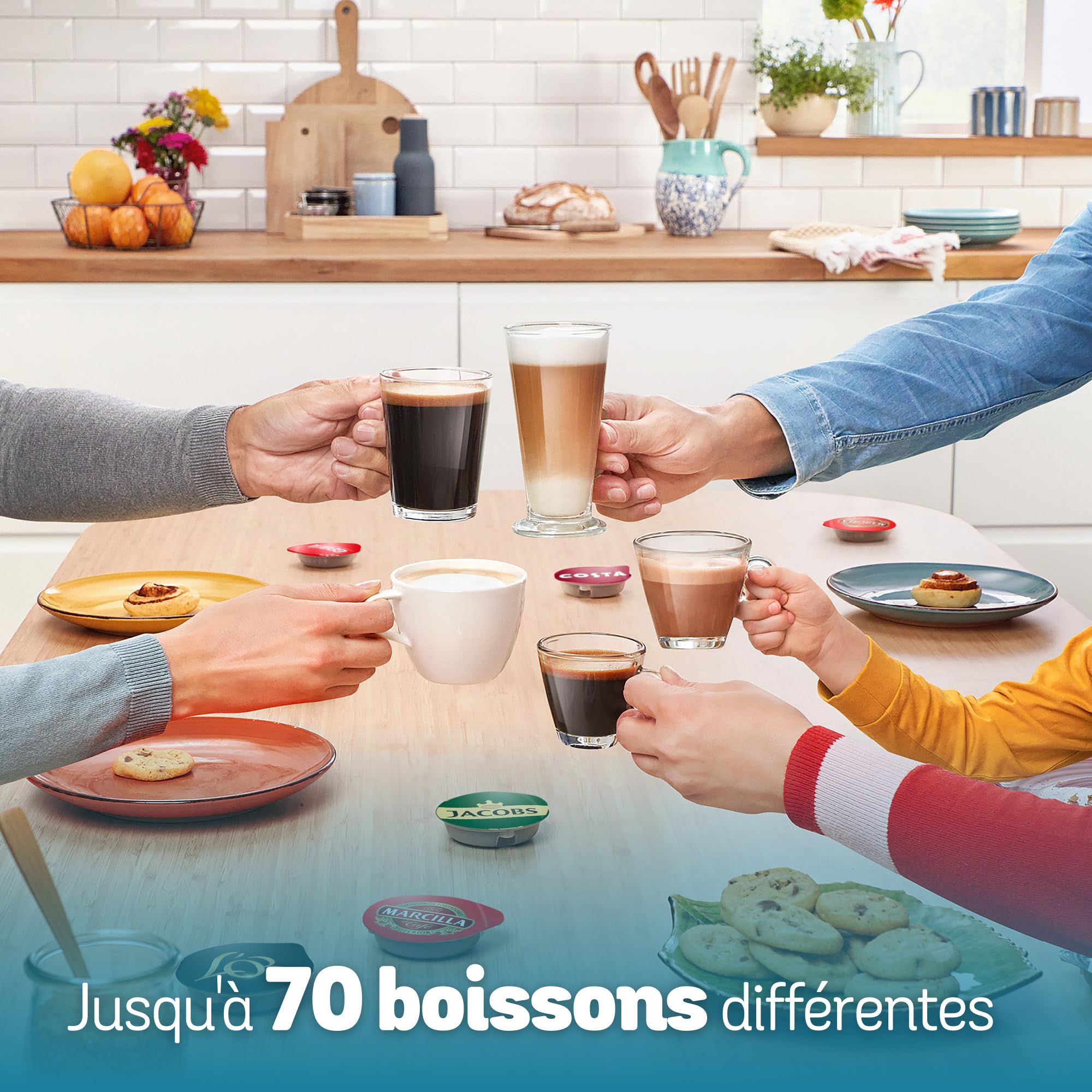 Cafetière Tassimo Finesse TAS162E Noir – +70 Boissons, IntensityBoost