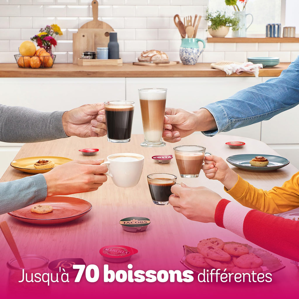 Cafetière Tassimo Happy TAS103E Rouge – +70 Boissons, OneTouch