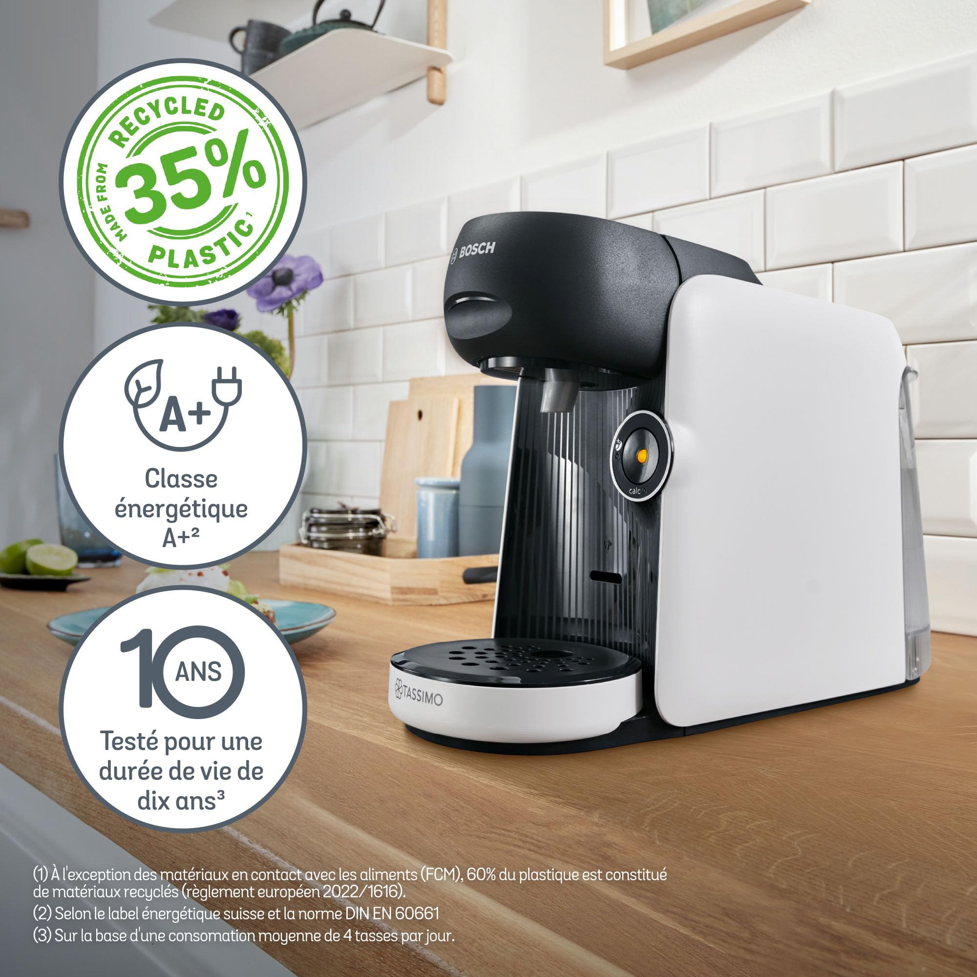 Cafetière Tassimo Finesse TAS163E Blanc – +70 Boissons, Intellibrew