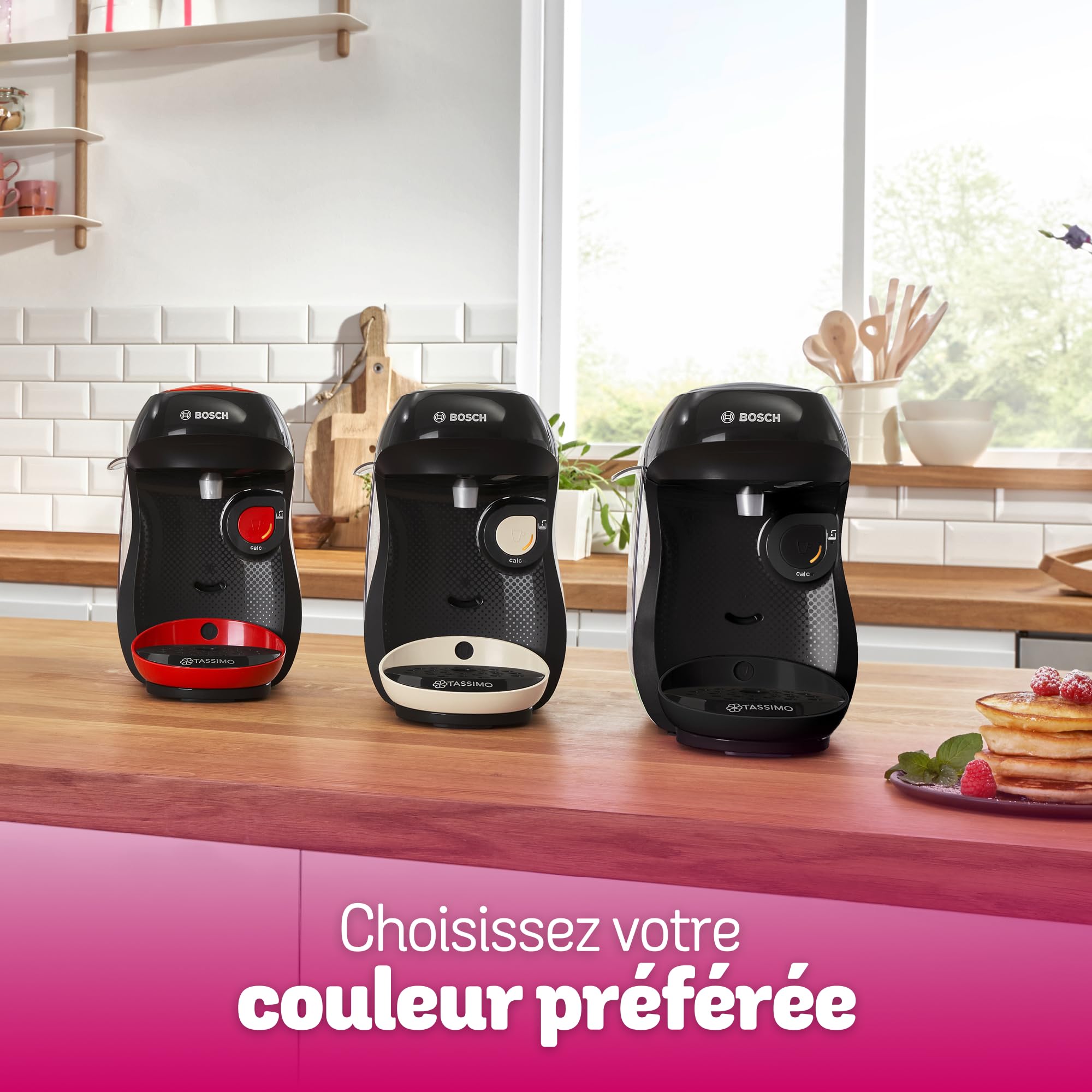 Cafetière Tassimo Happy TAS103E Rouge – +70 Boissons, OneTouch